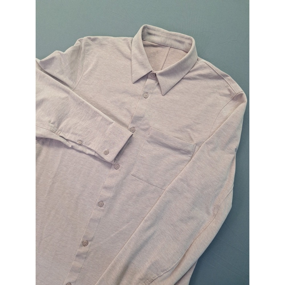 Lululemon Commission Long Sleeve‎ Button-Up Shirt Brier Rose Size Medium